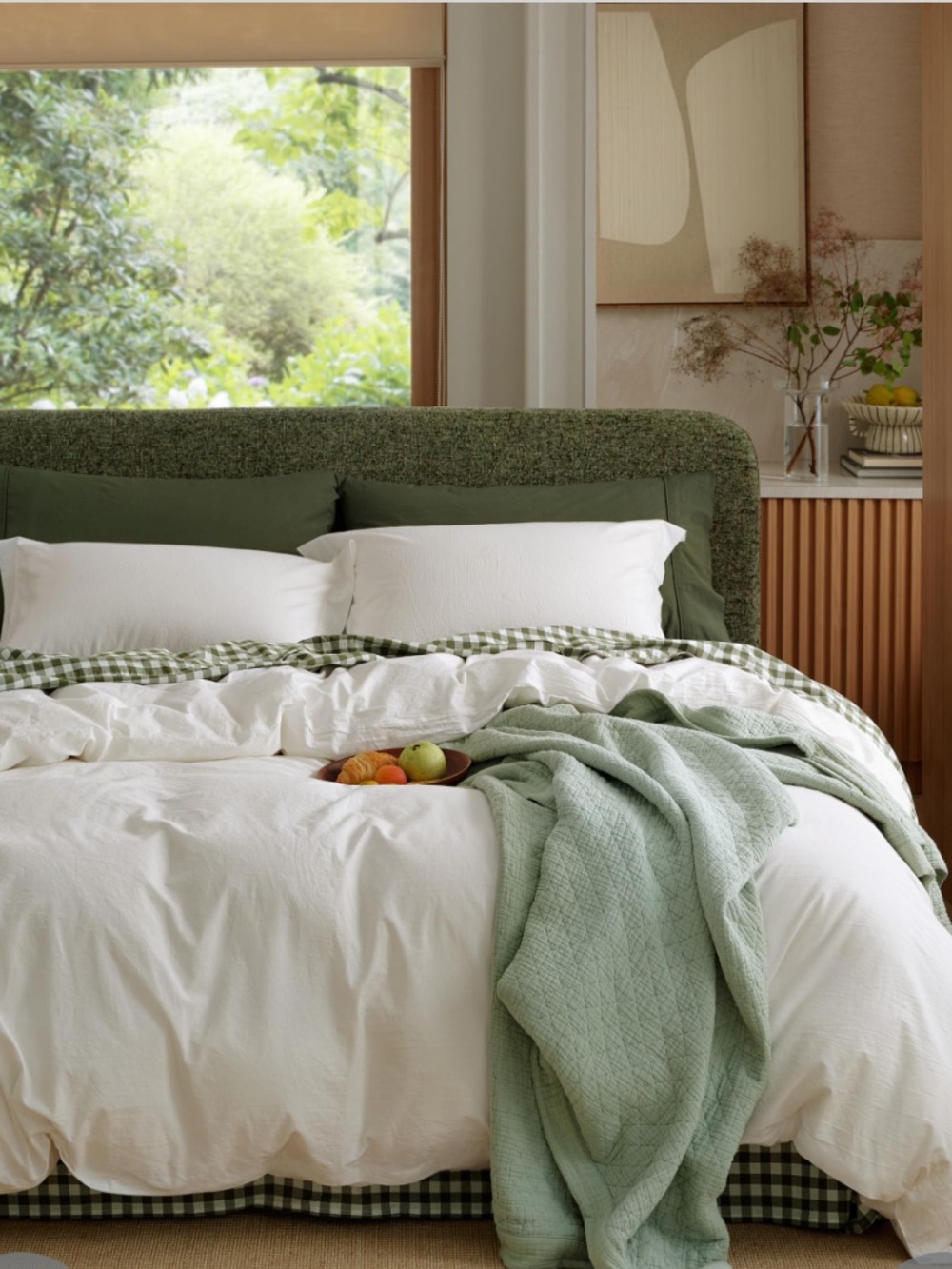 FULL ‘All Season’ Duvet Set 100% Washed Cotton Linen-Like - IVORY